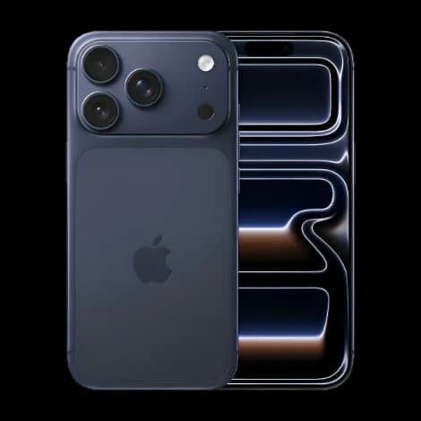 iPhone 17 Pro Max Azul-intenso, traseira e tela
